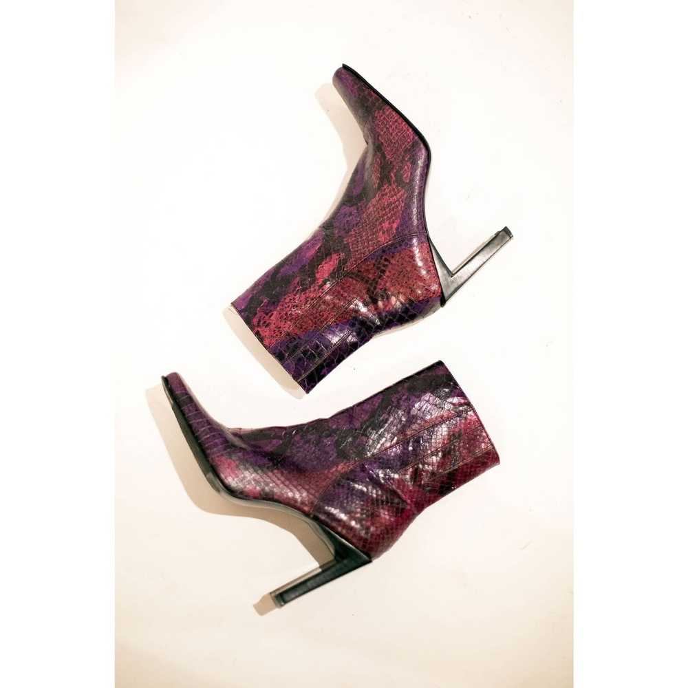 Nine West Vintage Faux Snakeskin Purple + Pink Om… - image 5