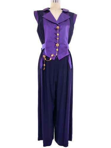 Christian Lacroix Amethyst Satin Jumpsuit