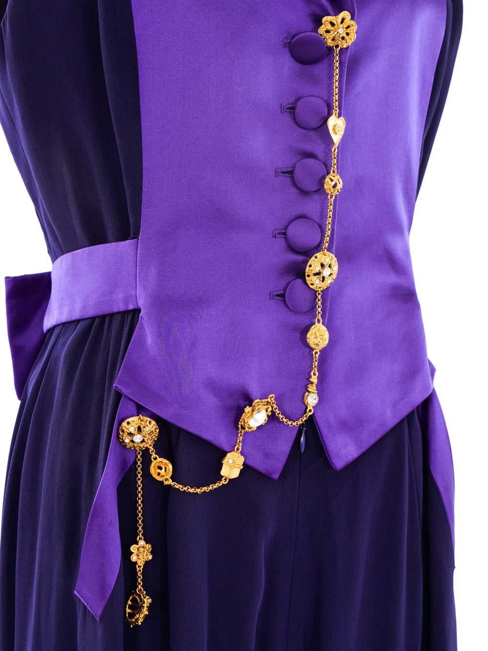 Christian Lacroix Amethyst Satin Jumpsuit - image 2