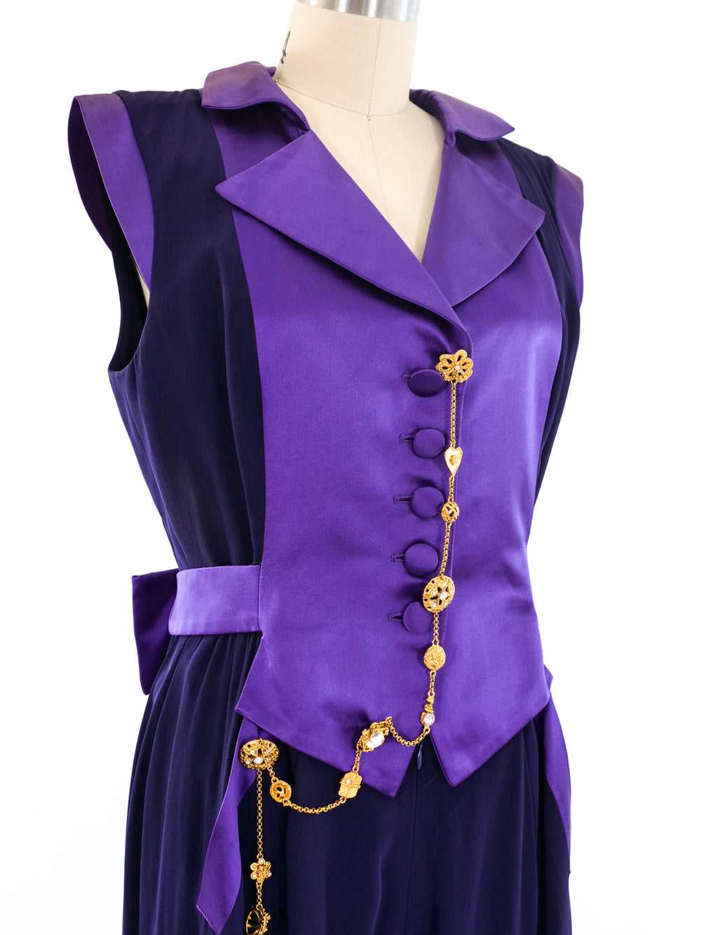 Christian Lacroix Amethyst Satin Jumpsuit - image 4