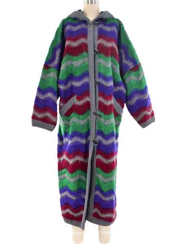 Missoni Reversible Chevron Knit Maxi Coat