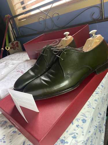 Salvatore Ferragamo Green Ferragamo Derby Shoe