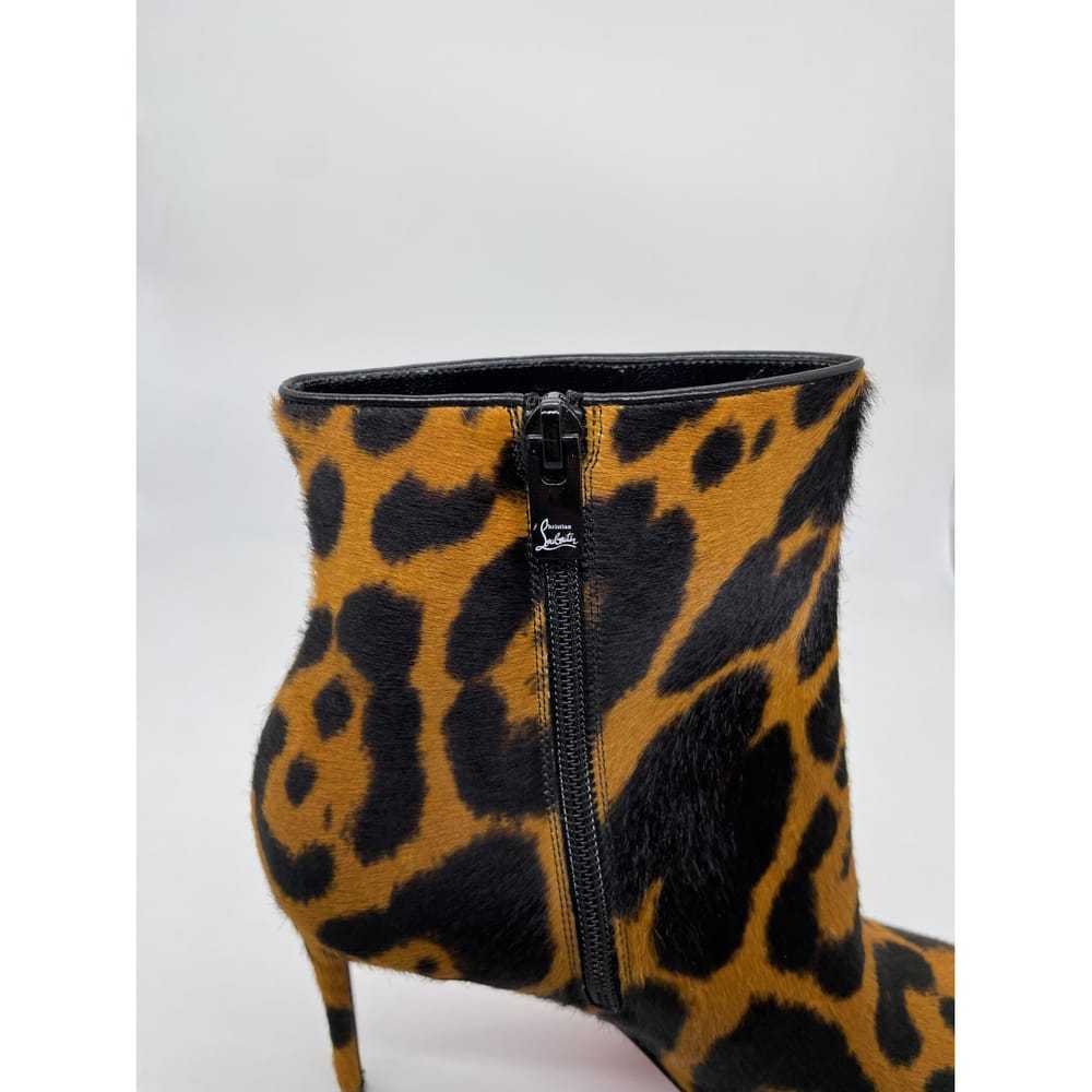 Christian Louboutin Pony-style calfskin ankle boo… - image 10