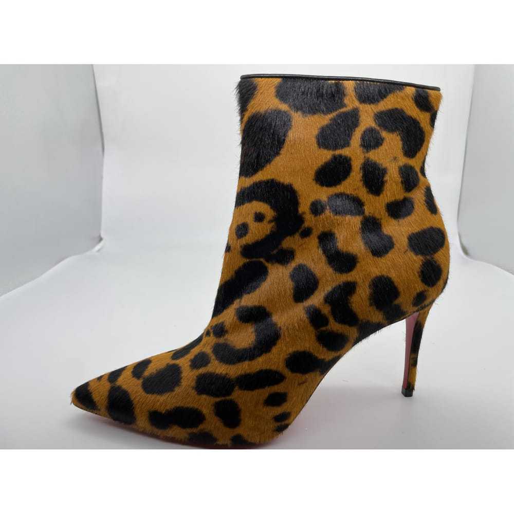 Christian Louboutin Pony-style calfskin ankle boo… - image 9
