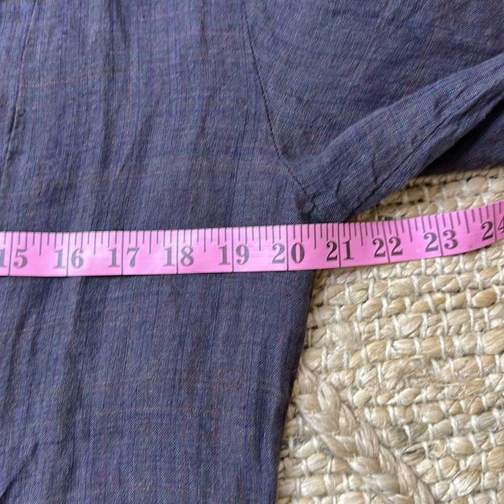 flax FLAX Purple Long Sleeve Shirt Dress Maxi sz M - image 6