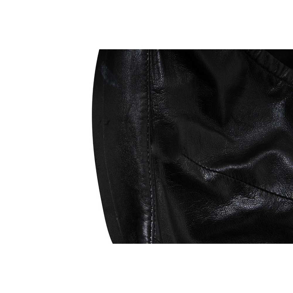 Balmain Mini Dress Black Lamb Leather One Shoulde… - image 10