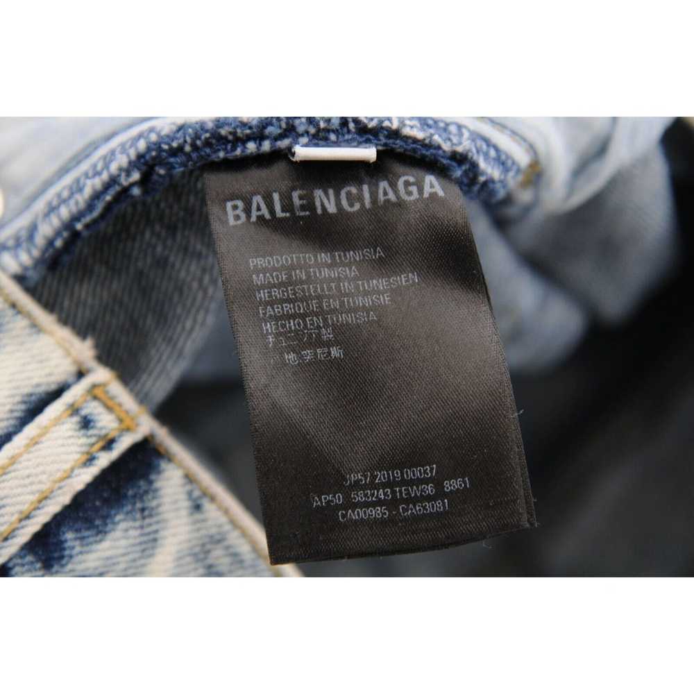 Balenciaga Blue Acid Wash Slim 5 Pocket Indigo De… - image 9