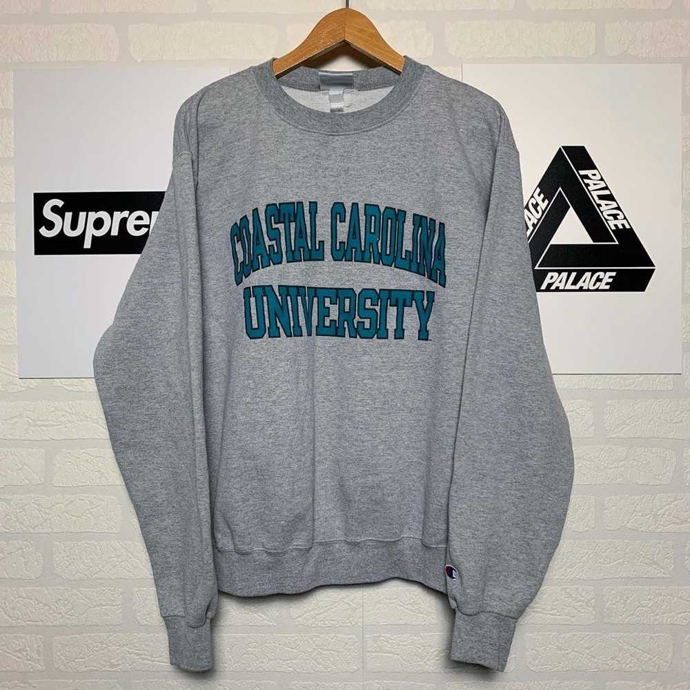 American College × Champion × Vintage Sweatshirt Coas… - Gem