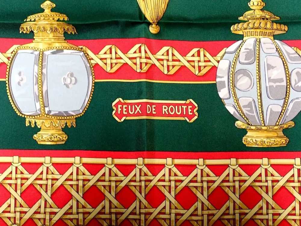 Authentic RARE! Hermes Feux De Route Vintage 90cm… - image 9