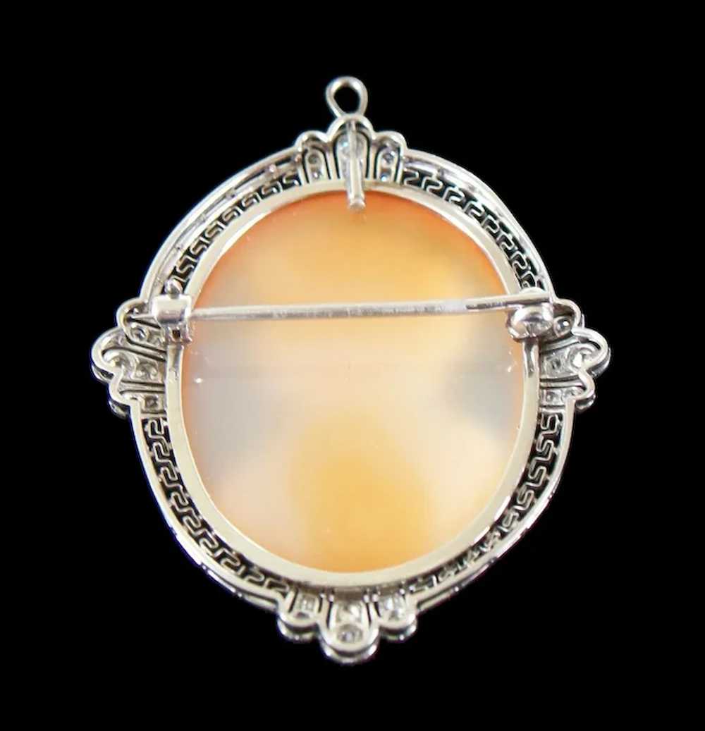 Belle Époque Platinum & Sardonyx Cameo Brooch/Pen… - image 9