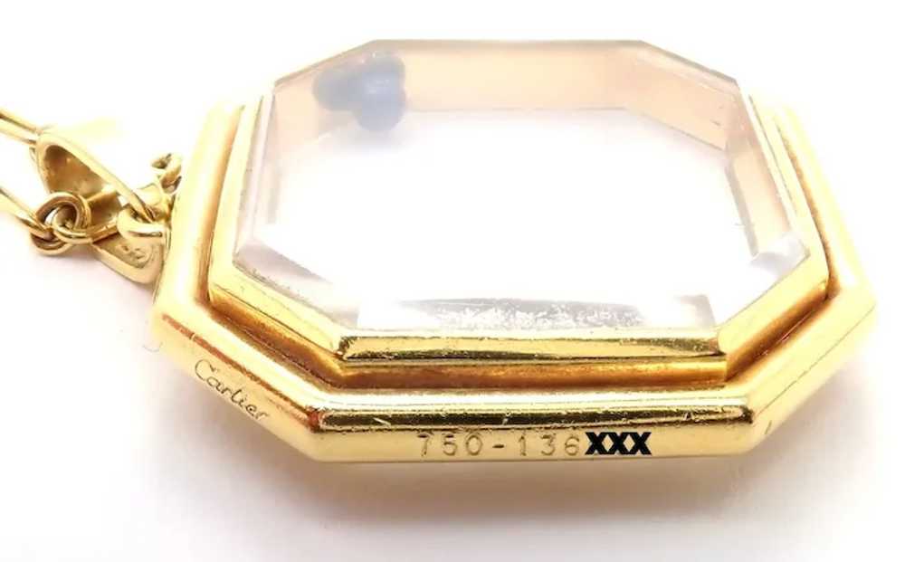 Vintage! Cartier 18k Yellow Gold Rock Crystal Lap… - image 12