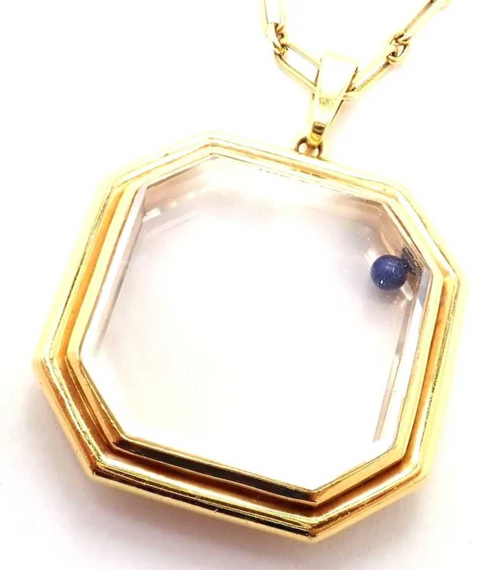 Vintage! Cartier 18k Yellow Gold Rock Crystal Lap… - image 2