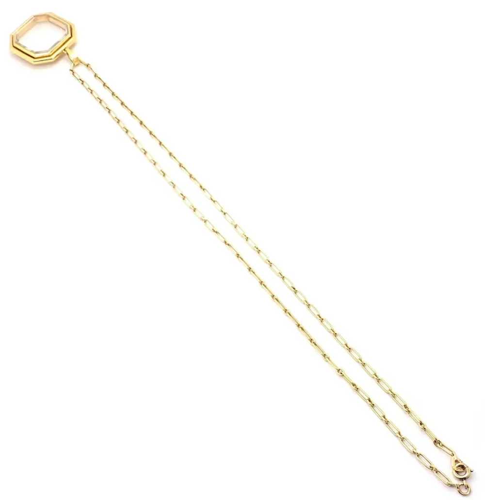 Vintage! Cartier 18k Yellow Gold Rock Crystal Lap… - image 5