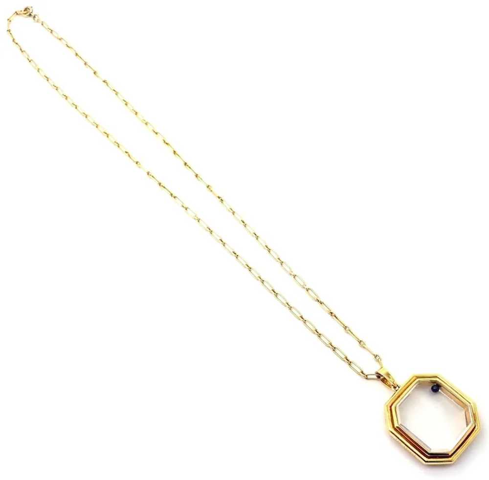 Vintage! Cartier 18k Yellow Gold Rock Crystal Lap… - image 6