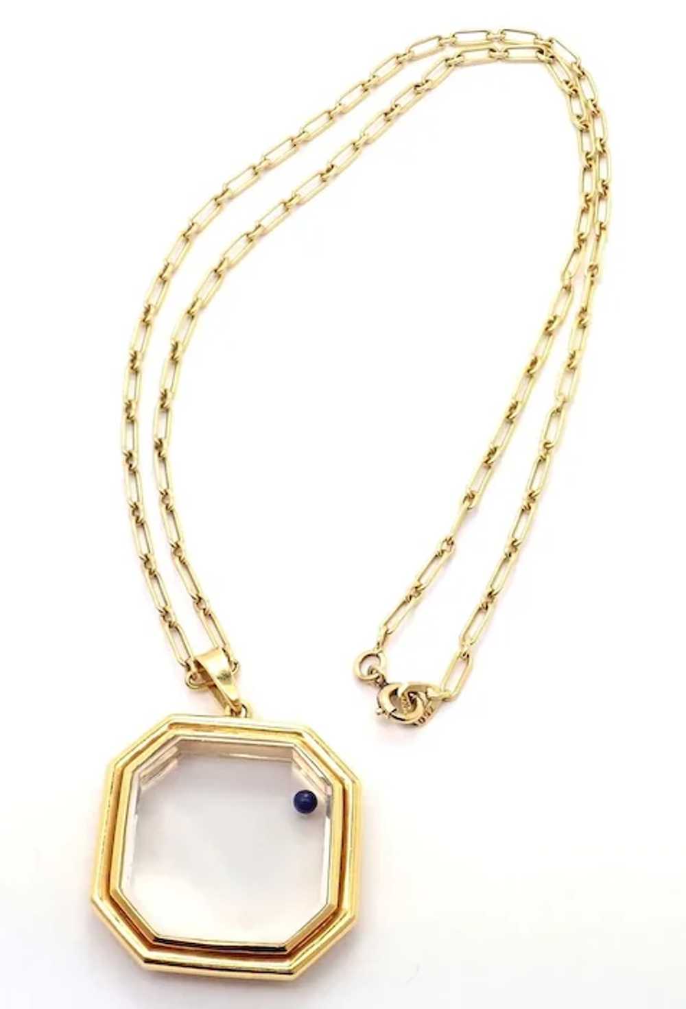 Vintage! Cartier 18k Yellow Gold Rock Crystal Lap… - image 8