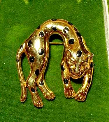 Vintage panther cat gold - Gem