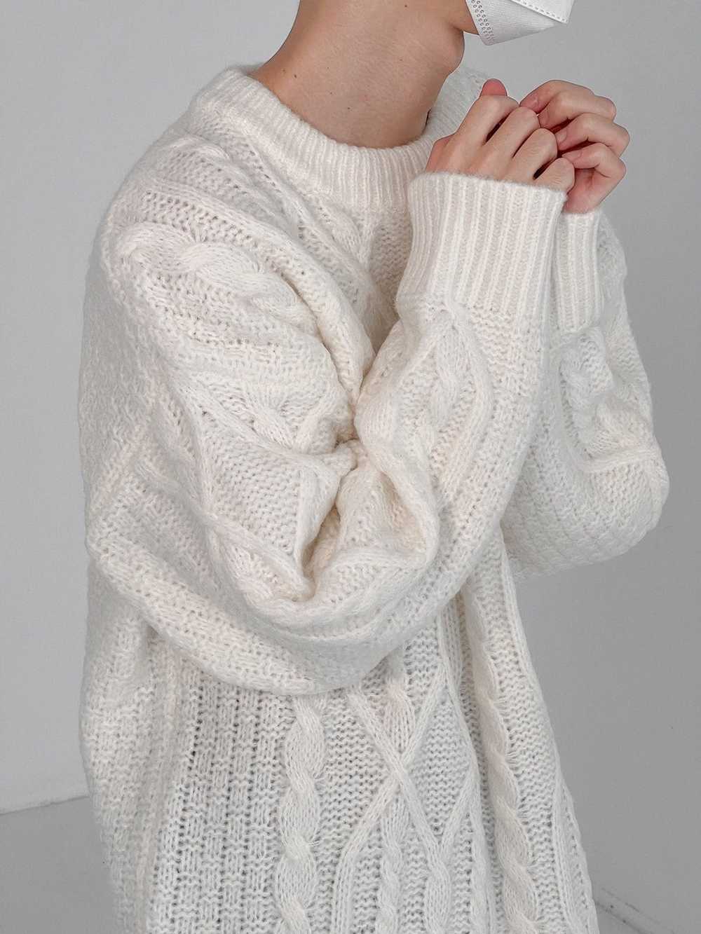 Coloured Cable Knit Sweater × Streetwear × Vintag… - image 2