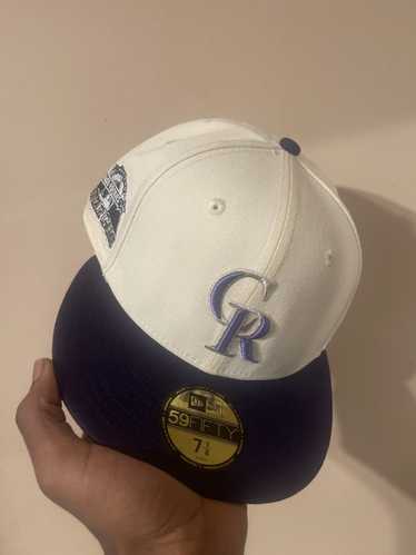 Hat Club Exclusive Colorado Rockies WHITE DOME Off White/Purple New Era 7  3/4