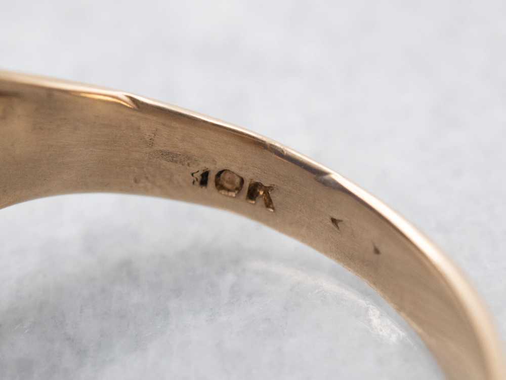 Men's Vintage Gold Lapis Statement Ring - image 3