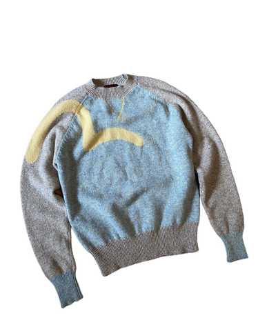 JIN Sky Blue Cute Cartoon Whale Sweater Long Sleeve Pullovers Winter Top  Loose 김석진 Same Knitwear Sweater Casual Outwear Fall New