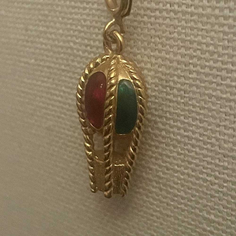 Monet Rare vintage Monet hot air balloon pendant … - image 2