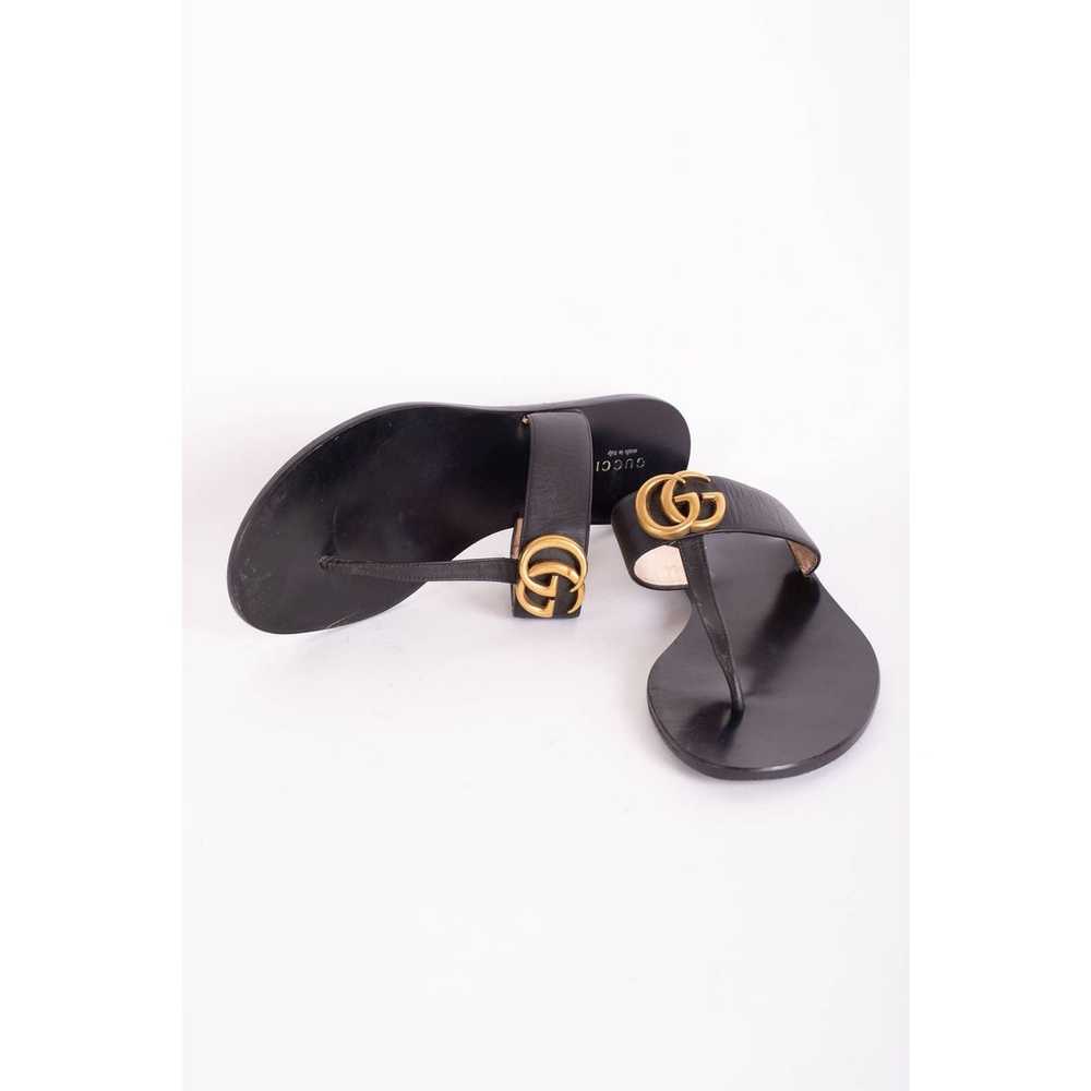 Gucci Vintage GUCCI GG Logo T Strap Thong Sandals… - image 1