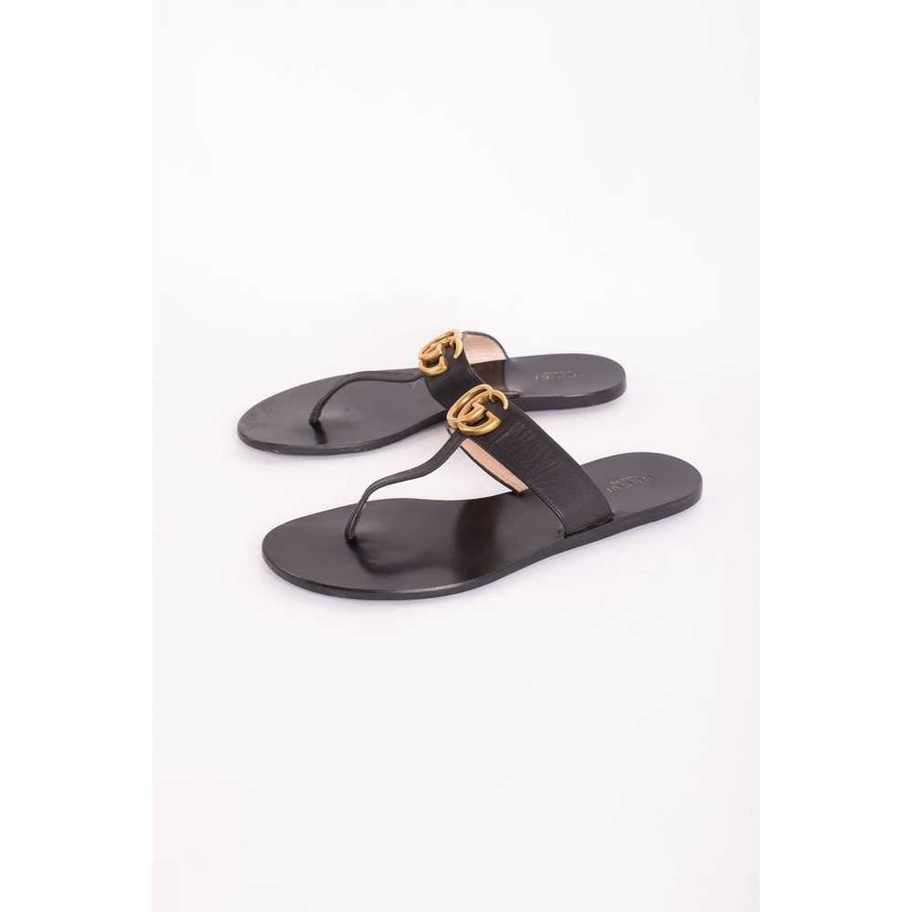 Gucci Vintage GUCCI GG Logo T Strap Thong Sandals… - image 2