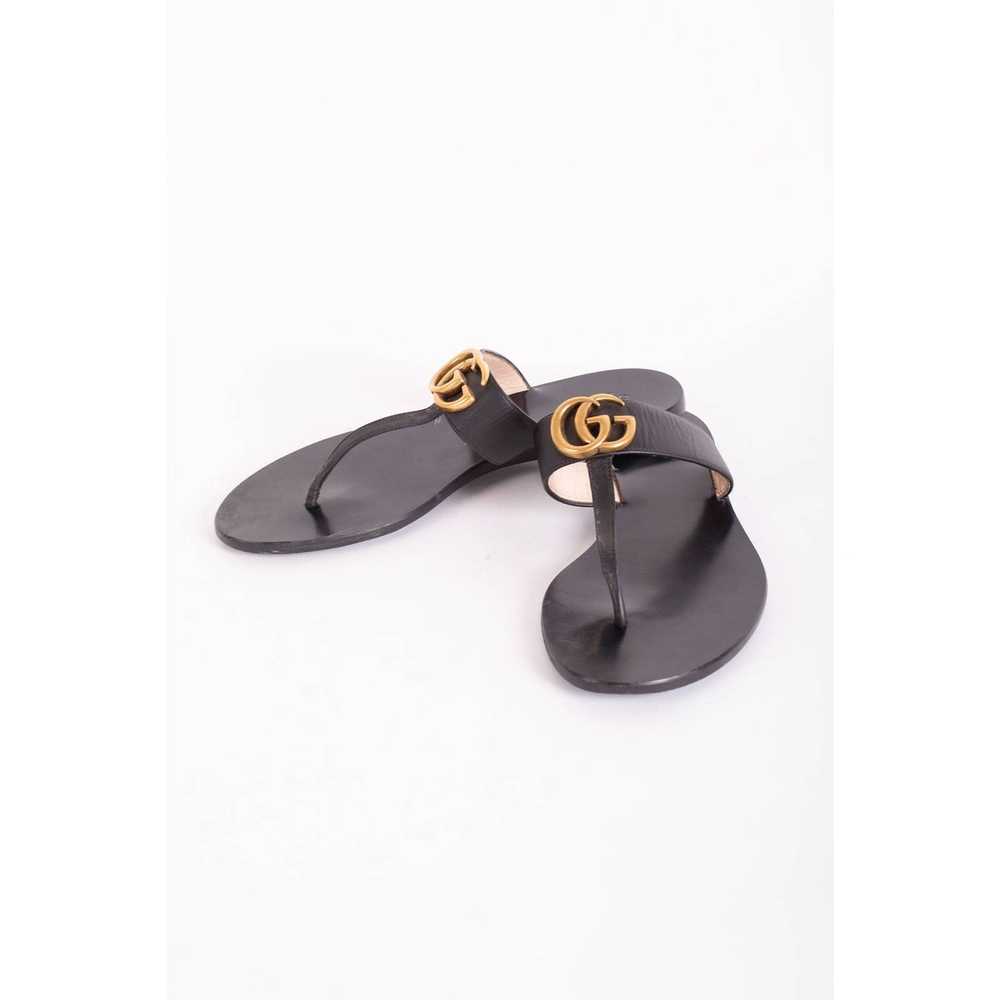 Gucci Vintage GUCCI GG Logo T Strap Thong Sandals… - image 5