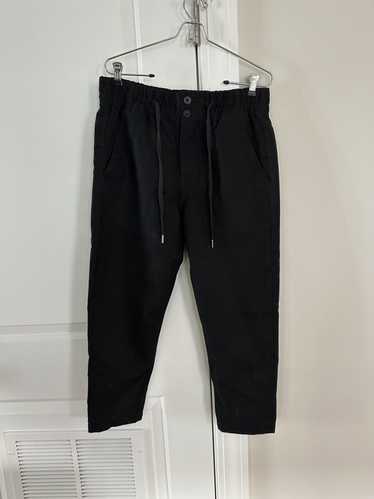 Helmut Lang Cropped Wool Pants with Drawstring