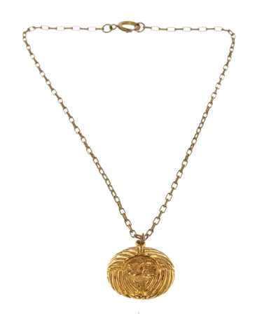 Chanel Chanel CC Gold Coco Mark Necklace