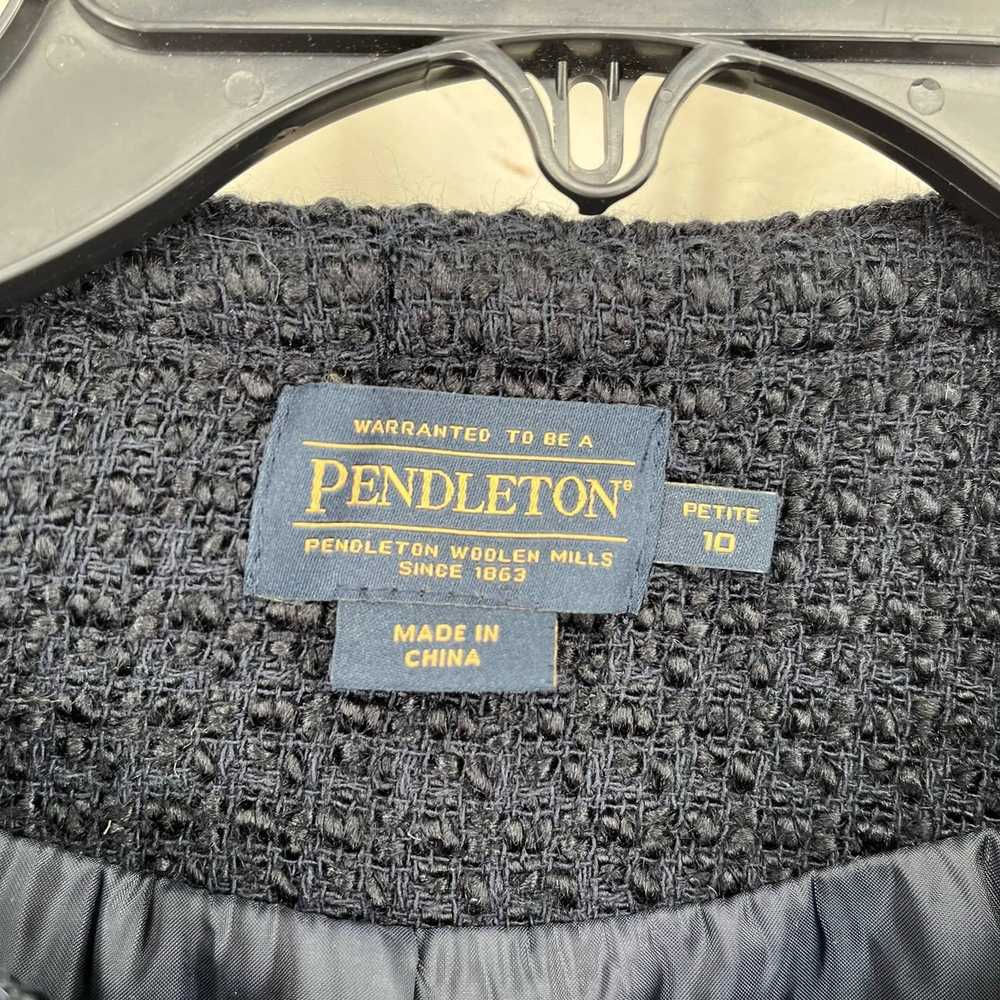 Pendleton Pendleton Navy blue wool cardigan blaze… - image 6