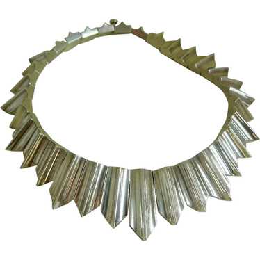 970 Silver Modernistic Necklace Monteros, Mexico, 