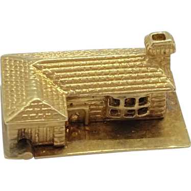 Opening Home/House Charm 14K Gold Three-Dimension… - image 1