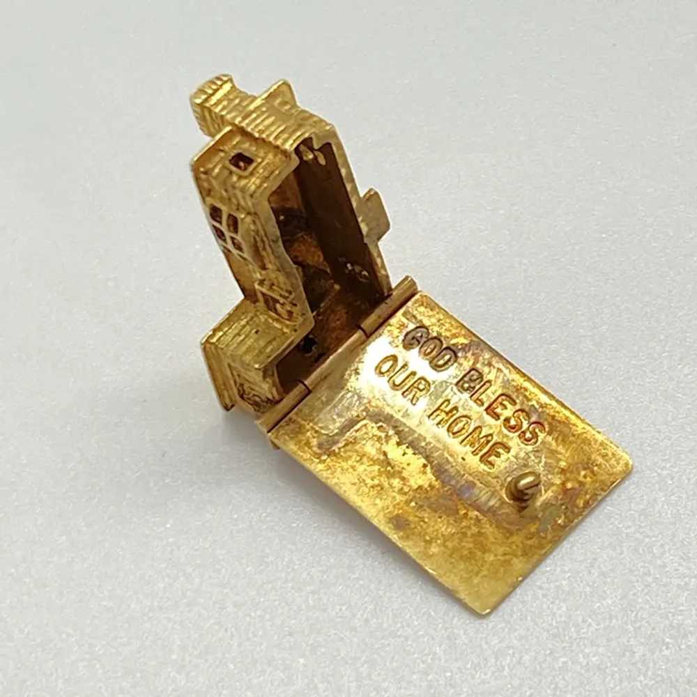 Opening Home/House Charm 14K Gold Three-Dimension… - image 2