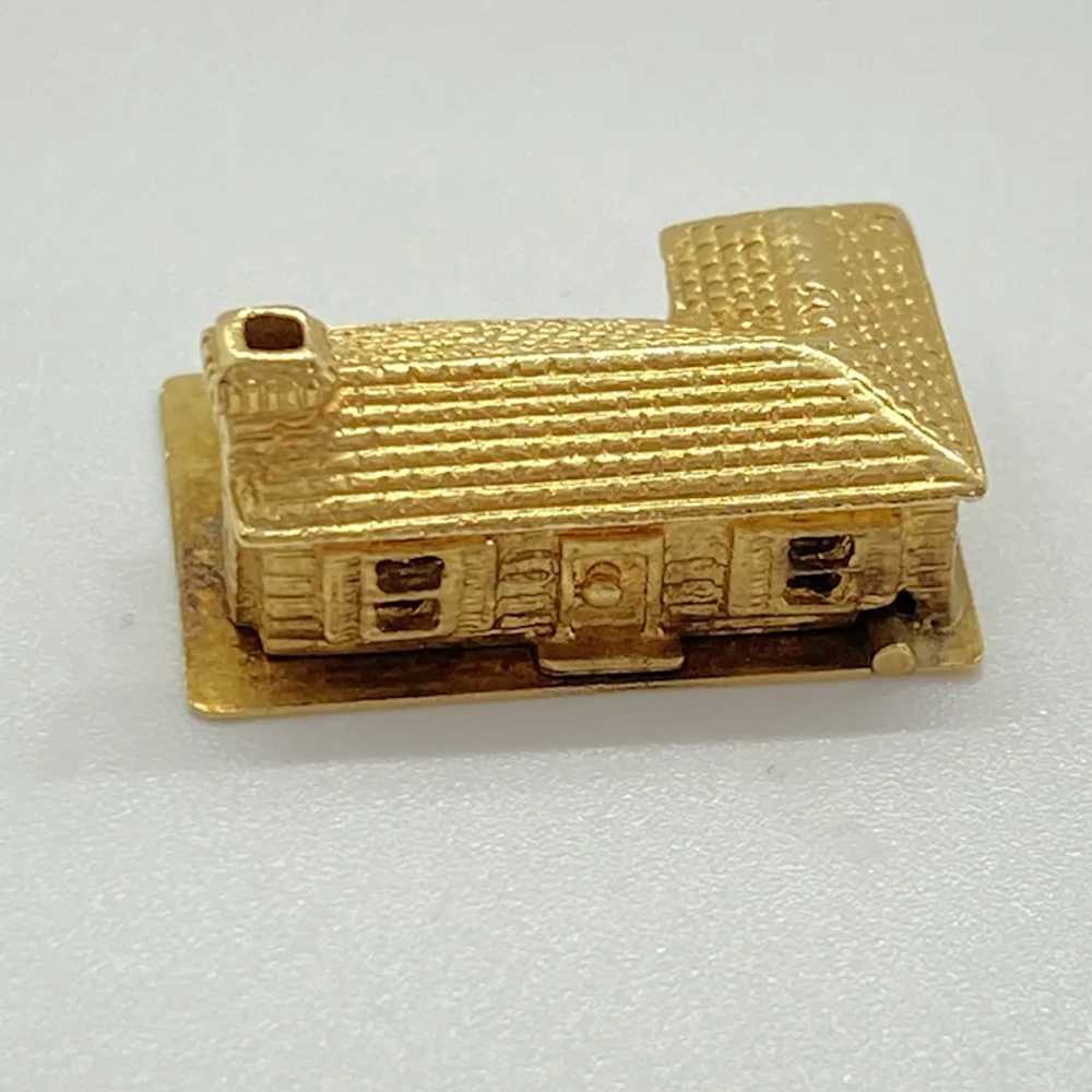 Opening Home/House Charm 14K Gold Three-Dimension… - image 3