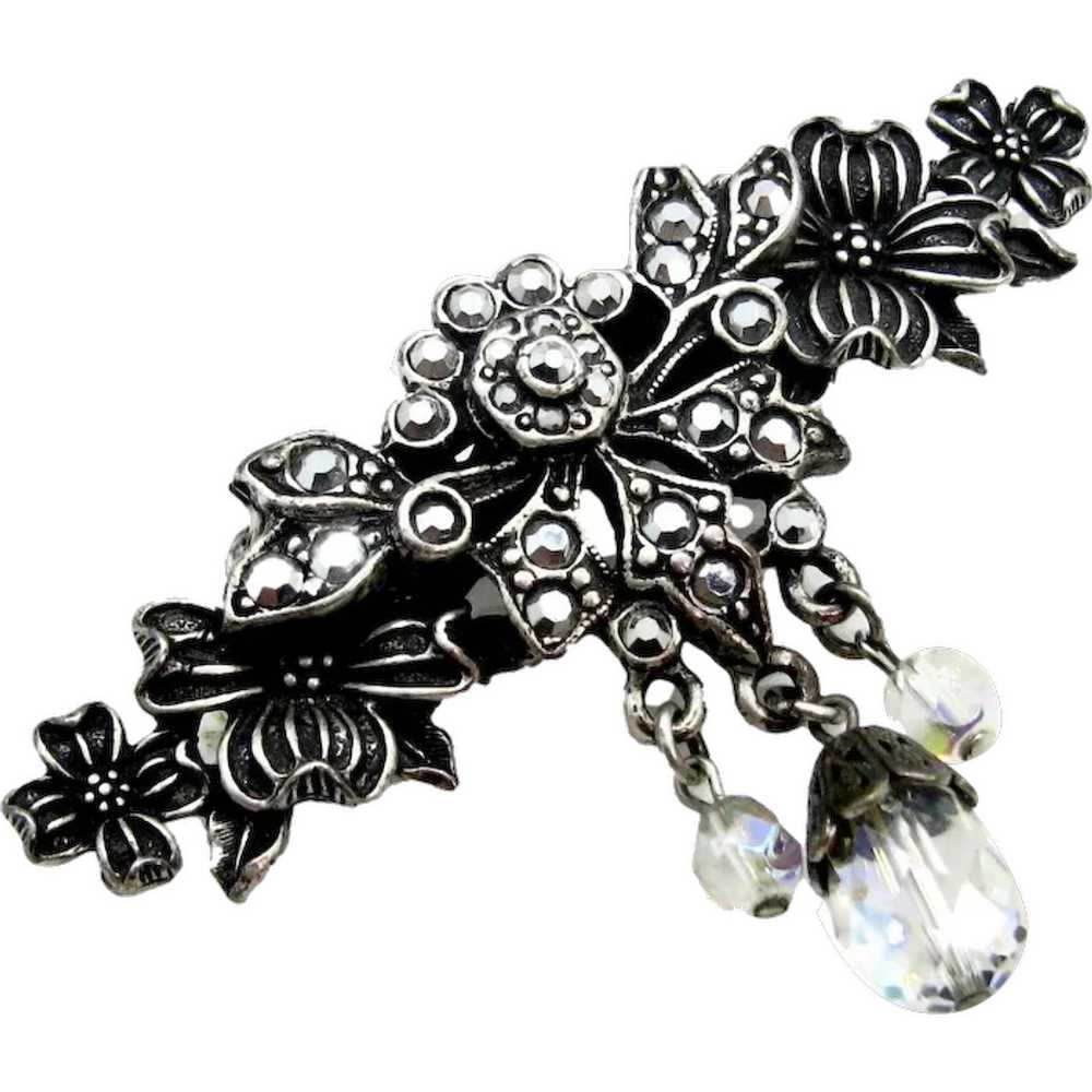 Kirk's Folly Dogwood Floral Silver Tone Pin Vinta… - image 1