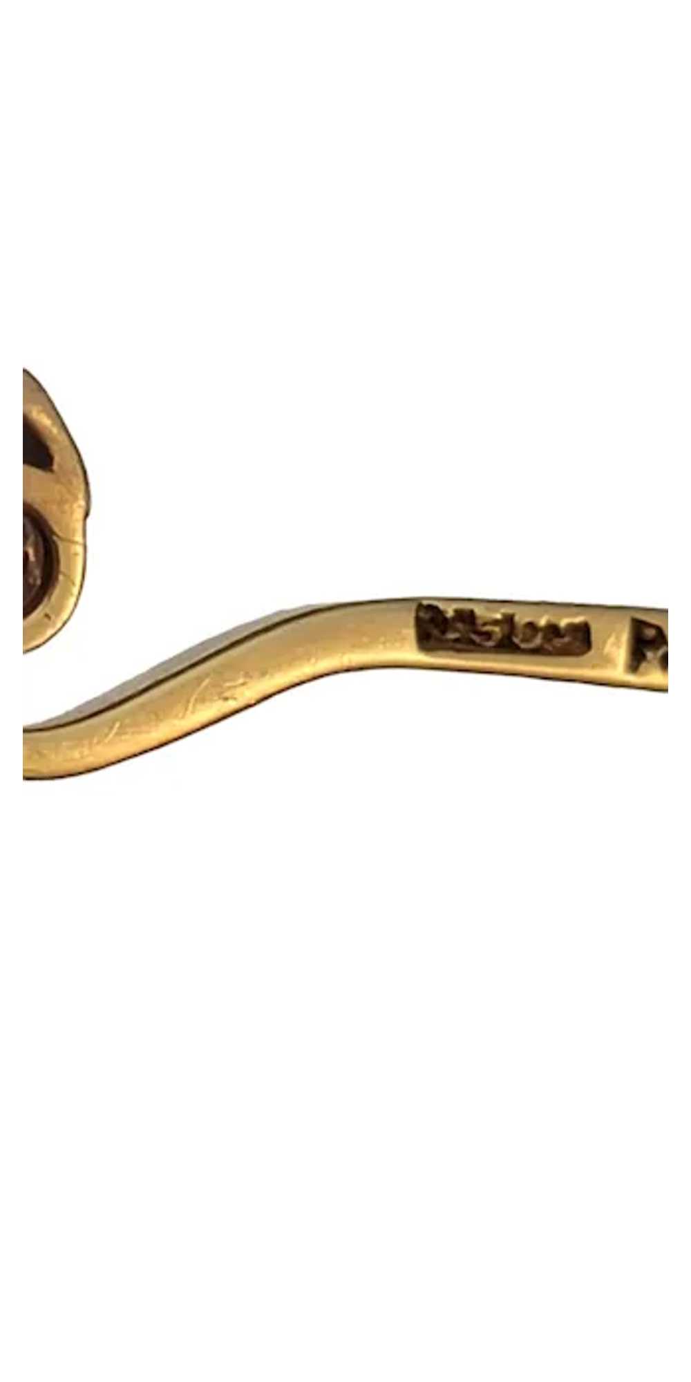 14k Yellow Gold Diamond Chip Bar Pin - image 6