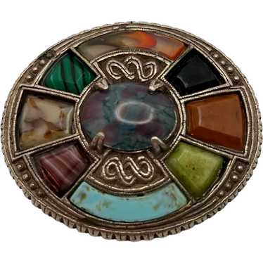 Vintage Scottish Miracle Oval Celtic Style Glass … - image 1