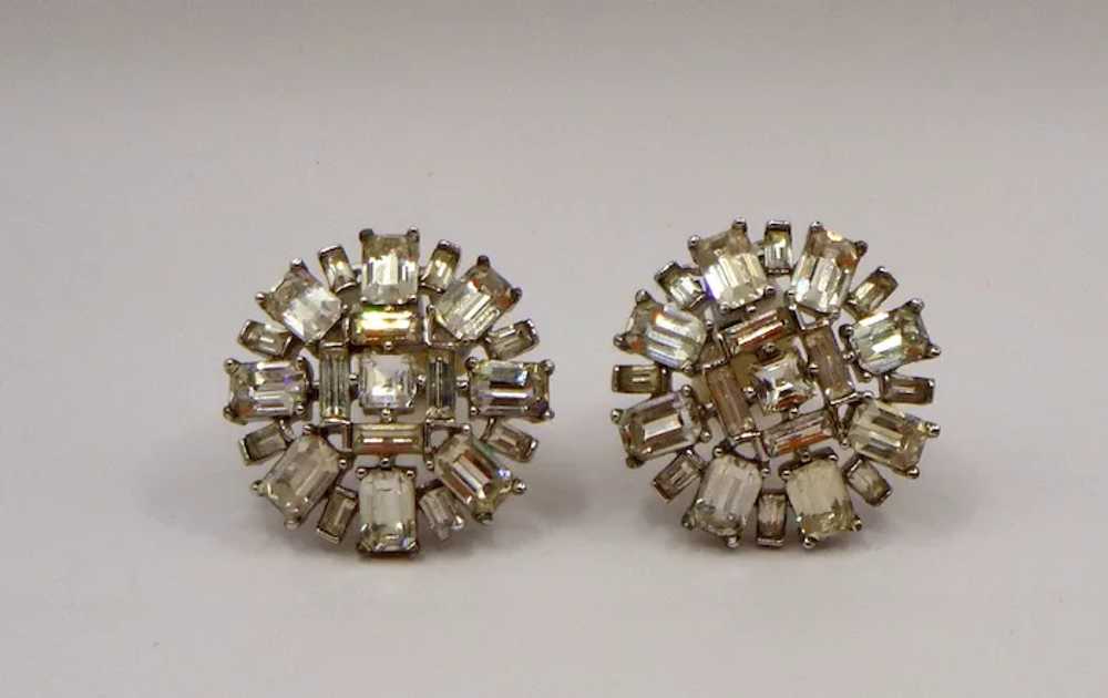 Vintage Crown TRIFARI Clip Earrings - image 2
