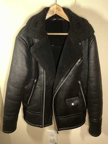 Leather Jacket × Zara Zara Faux Leather Jacket