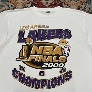 ThePastVtgClothing Vintage 00S Lakers NBA Finals Back to Back Champions Los Angles Basketball Team T Shirt