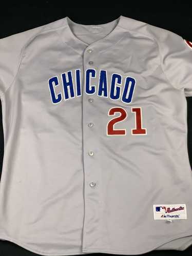 Youth Majestic Chicago Cubs #21 Sammy Sosa Authentic White 2017 Gold  Program Cool Base MLB Jersey