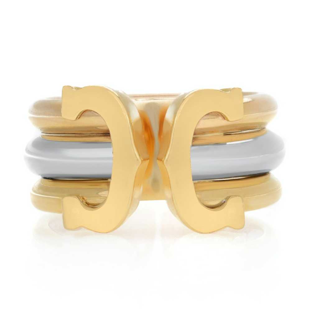 Cartier Cartier Double C Ring 18k Tri Color Gold … - image 2