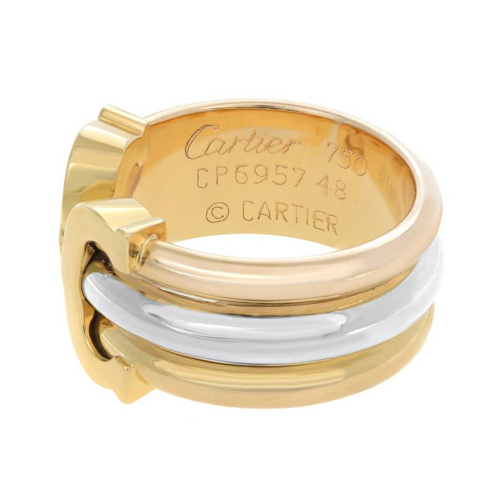 Cartier Cartier Double C Ring 18k Tri Color Gold … - image 3