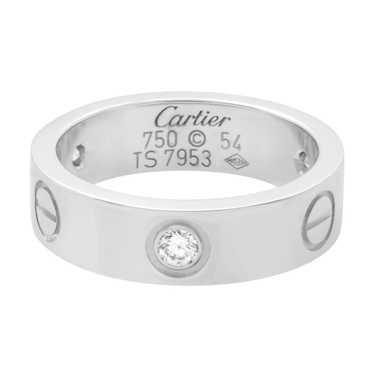 Cartier Cartier Love Ring 3 Diamonds 18K White Go… - image 1