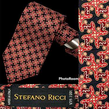 Stefano Ricci Tie Brown Silver Black Geometric high quality Stripes Luxury Necktie Silk L2