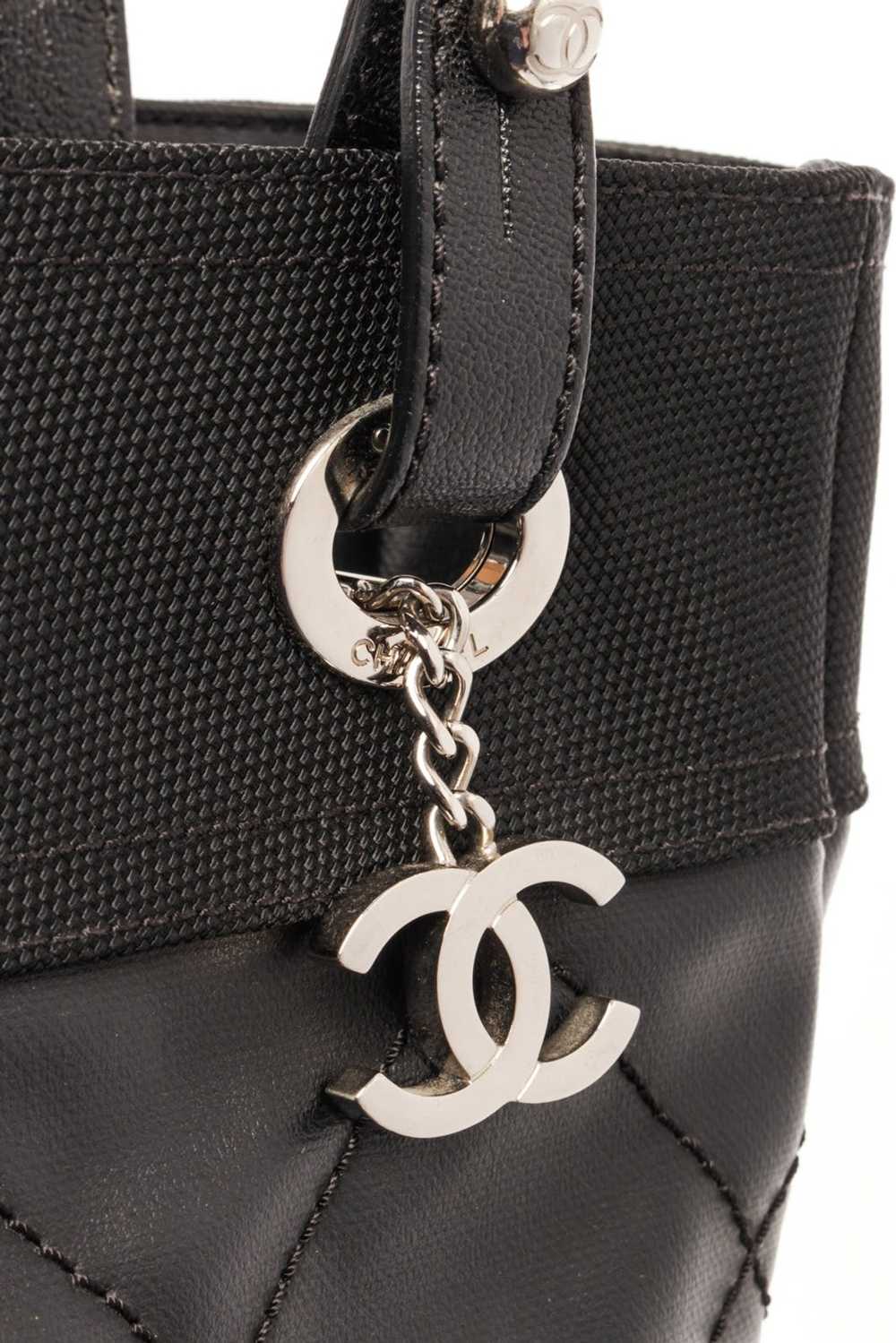 Chanel Chanel Black Coated Canvas Paris Biarritz … - image 5