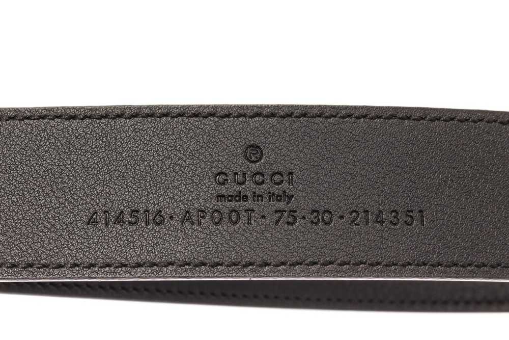 Gucci Gucci GG Black Leather GHW Thin Belt 75 - image 6