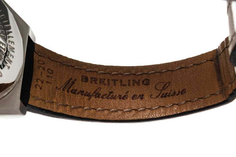 Breitling Breitling Black Leather Chronomet Watch - image 7