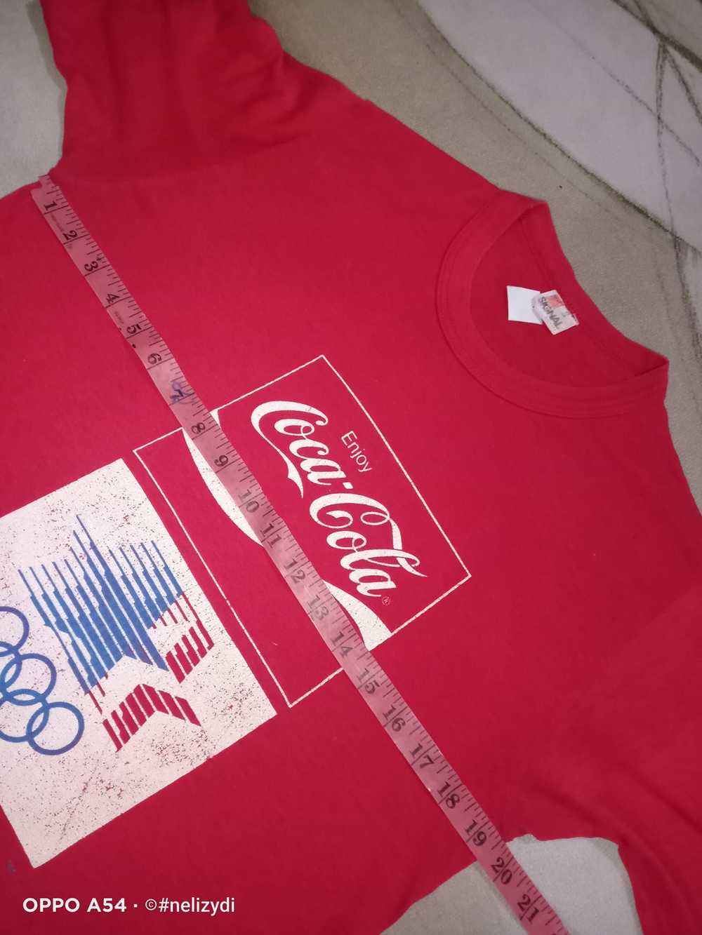 Vintage Vtg coca cola, olympic 1980 usa tshirt - image 6